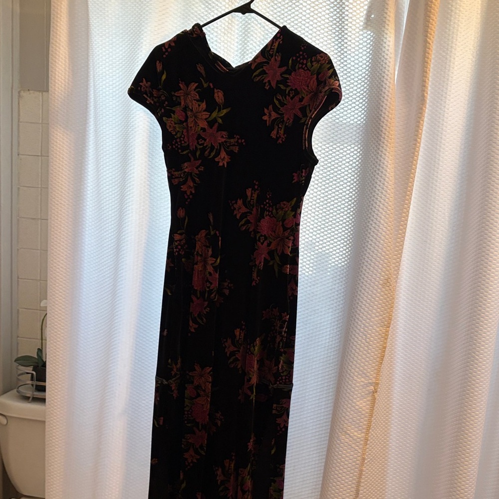 Floral Black and purple Women's Dress